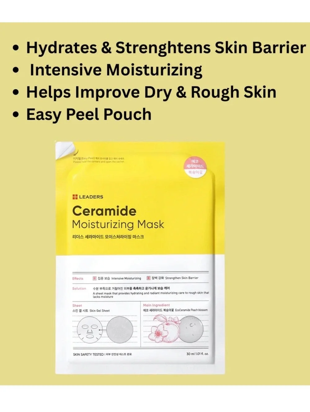 Pack of 10 Masks Leaders Ceramide Moisturizing Masks